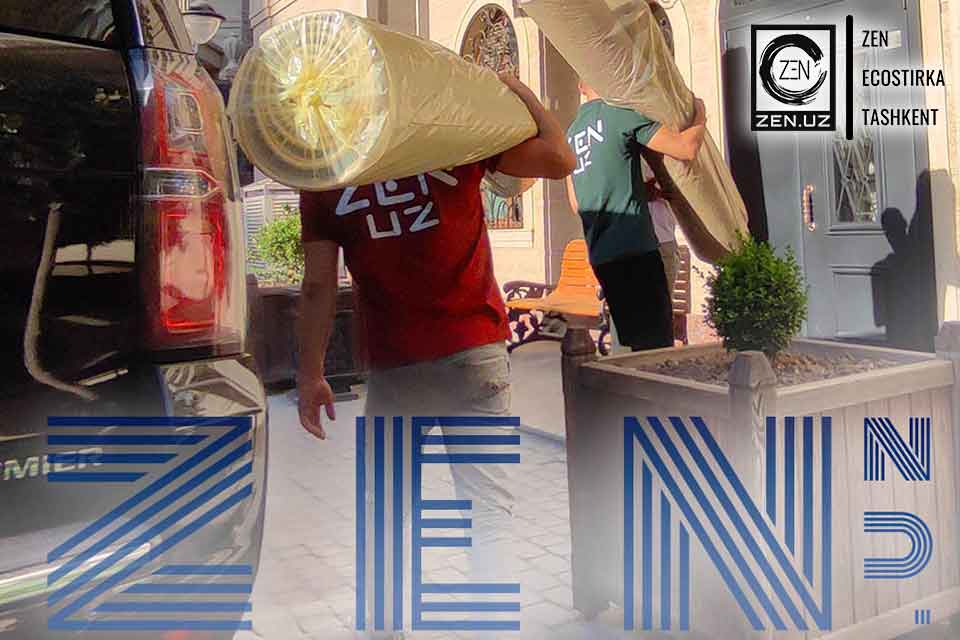 zen-uz курьеры доставляют ковры заказчику